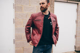 Signature City Casual Red Leather Jacket