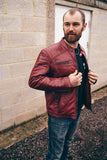 Signature City Casual Red Leather Jacket