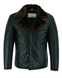 Aviator Pilot Casual Leather Brown Fur Jacket