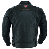 Racing Black Leather Motorcycle Jacket