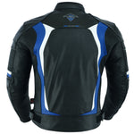 Racing Blue Leather Motorcycle Jacket