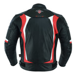Racing Red Leather Motorcycle Jacket