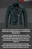 Womens Brando Black Leather Motorcycle Jacket