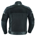 Waterproof Black Leather Motorcycle Jacket