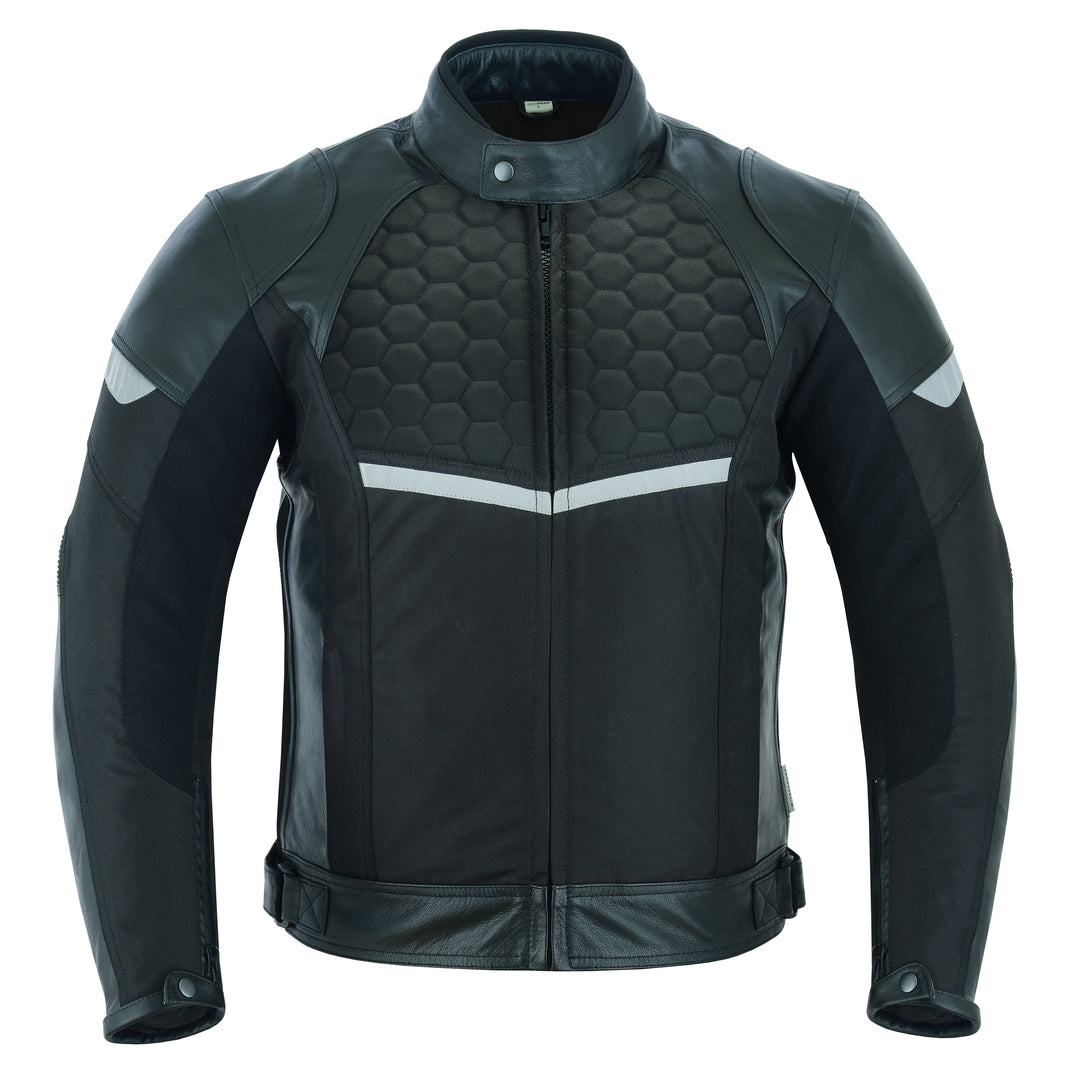 Racing Black Leather Motorcycle Jacket Bike Wear Direct