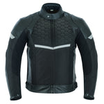 Waterproof Black Leather Motorcycle Jacket