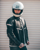 Waterproof Black Leather Motorcycle Jacket