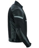 Waterproof Black Leather Motorcycle Jacket