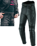 Cruiser Black Leather Motorcycle Trousers