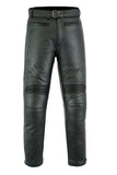 Touring Black Leather Motorcycle Trousers