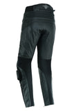 Sliding Black Leather Motorcycle Trousers