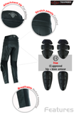 Sliding Black Leather Motorcycle Trousers