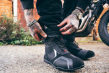 Leather & Synthetic Suede Waterproof CE Motorcycle Boots