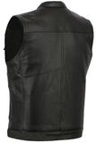 Leather Sons Of Anarchy Style Motorcycle Motorbike Waistcoat SOA Vest Cut